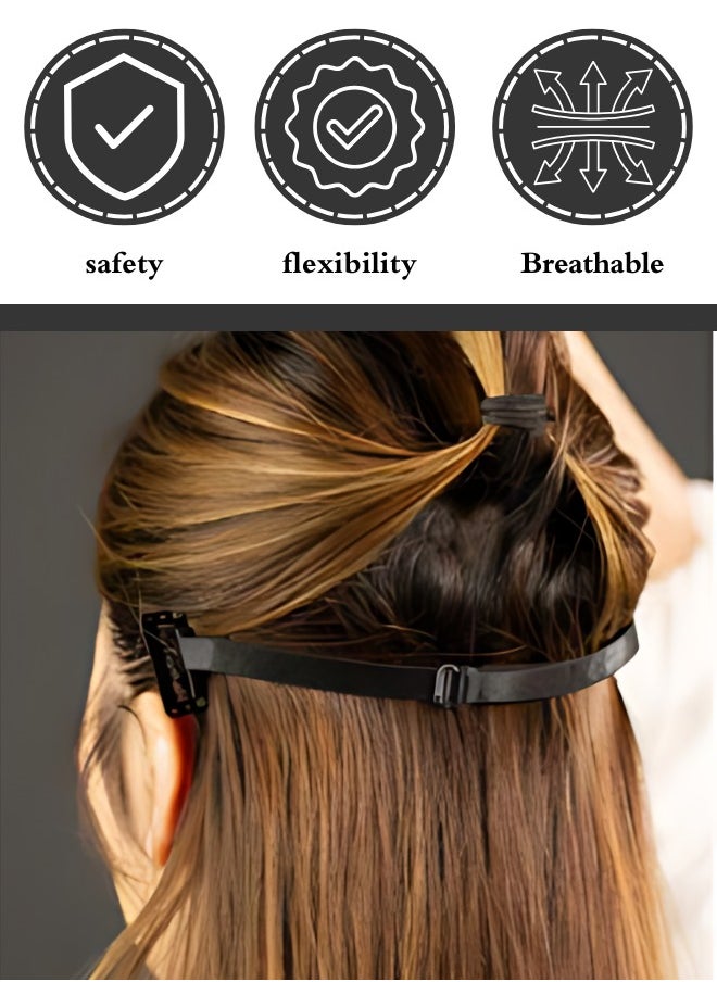 TRENZ - Invisible Tape Instant Eye and Face Lift, Hairpin and Tape Slim Invisible Design Portable Face Lift Clip, Reusable (Black) - Image 1