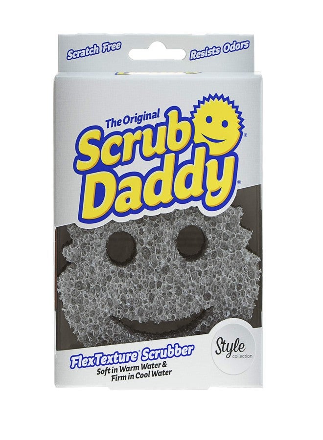 Scrub Daddy Smiling Scrubber, Grey - Scratch-Free Multipurpose Dish Sponge - BPA Free & Made with Polymer Foam - Stain & Odor Resistant Kitchen Sponge (1 Count) - Image 1