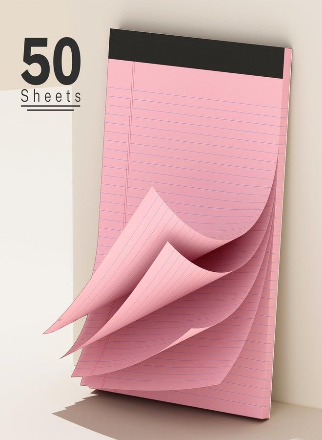 AILZFEI 5 Pack Colored Legal Pads 8.5 x 11 College Ruled Paper Note Pads Narrow Ruled 50 Sheets per Notepad Perforated Writing Pad Durable Sturdy Back 8x11 Pads of Paper Pink Purple Blue Green Yellow - Image 3