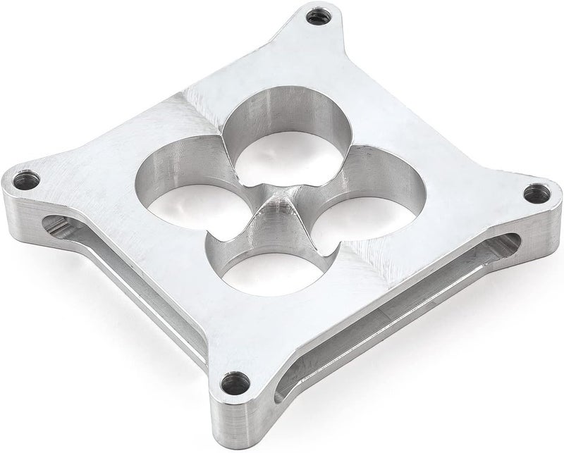 Speedmaster PCE120.1008.01 1" Aluminum 4150 CNC Machined Carburetor Spacer Square Bore 4 Port - Image 1