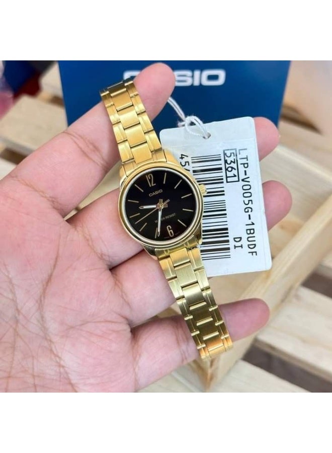 Casio LTP-V005G-1BUDF Women’s Gold-Tone Stainless Steel Analog Watch – Black Dial - Image 5