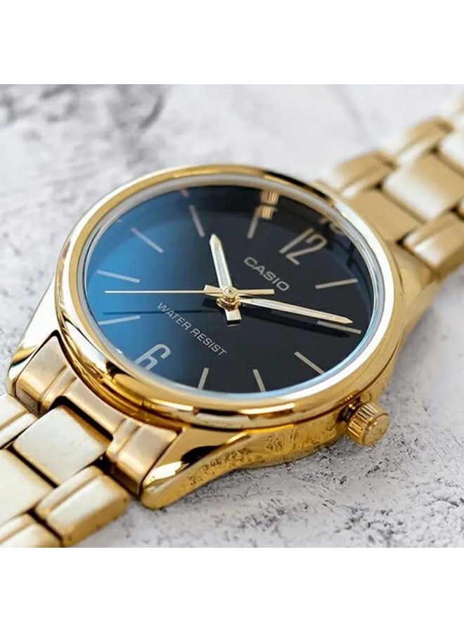 Casio LTP-V005G-1BUDF Women’s Gold-Tone Stainless Steel Analog Watch – Black Dial - Image 4