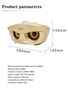 SDRD Karaoke Machine Portable Speaker Bluetooth Karaoke Speaker with Dual Wireless Mics for Kids & Adults, Wireless Speaker for Indoor & Outdoor Party, Birthday - SD-306 Golden  - Image 2