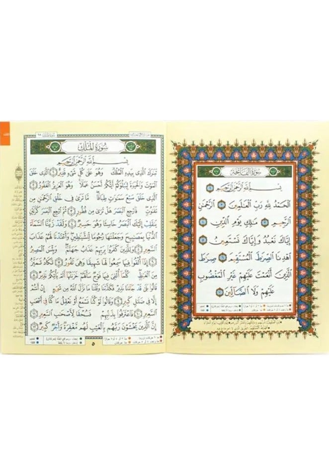 جزء تبارك (الجزء رقم 29) – رواية قالون من مصحف التجويد (مع معاني الكلمات) مقاس: 17×24 سم - أخضر - Image 2