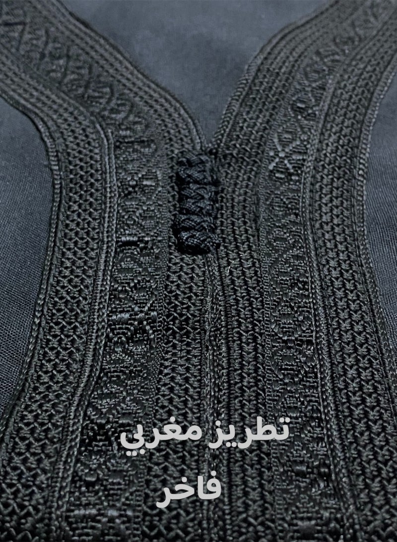 Men's Shirt, Nightgown, Moroccan Robe, Comfortable Men's Gifts Luxury Men's House Robe for Comfort Moroccan Shirt, Men's Summer Shirt, Short Sleeve Shirt, Men's Robe Comfortable Men's Gifts - Image 2