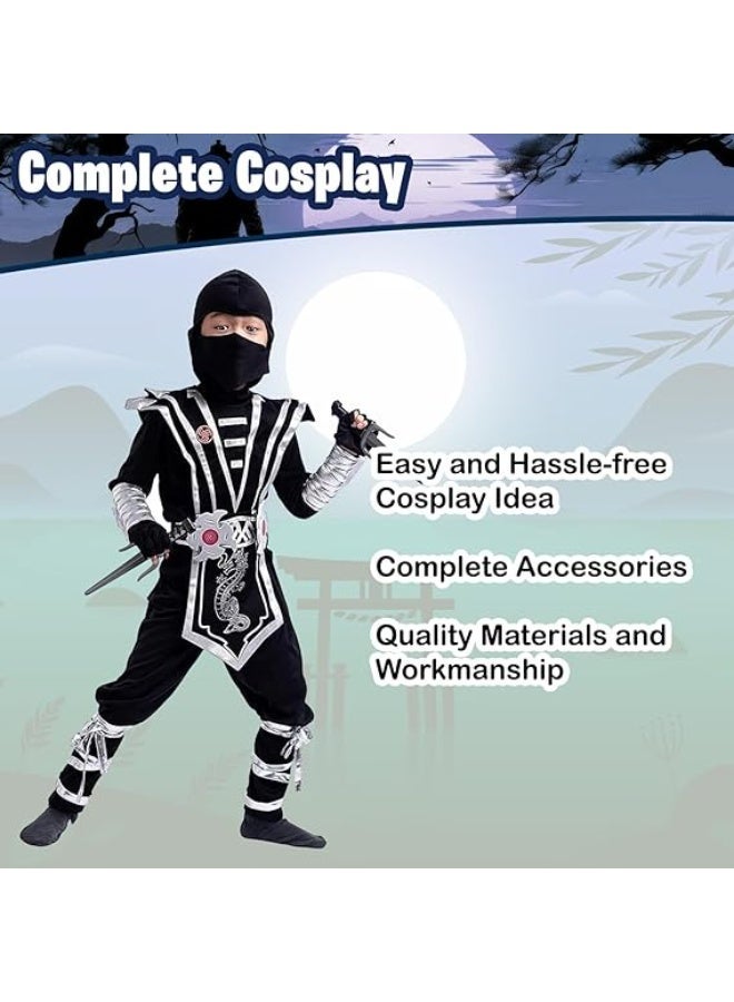 المنزل الذكي هوم سمارت زي النينجا الأسود الفاخر للأطفال مع ملحقات الألعاب - هدية مثالية لعيد الميلاد - Image 3