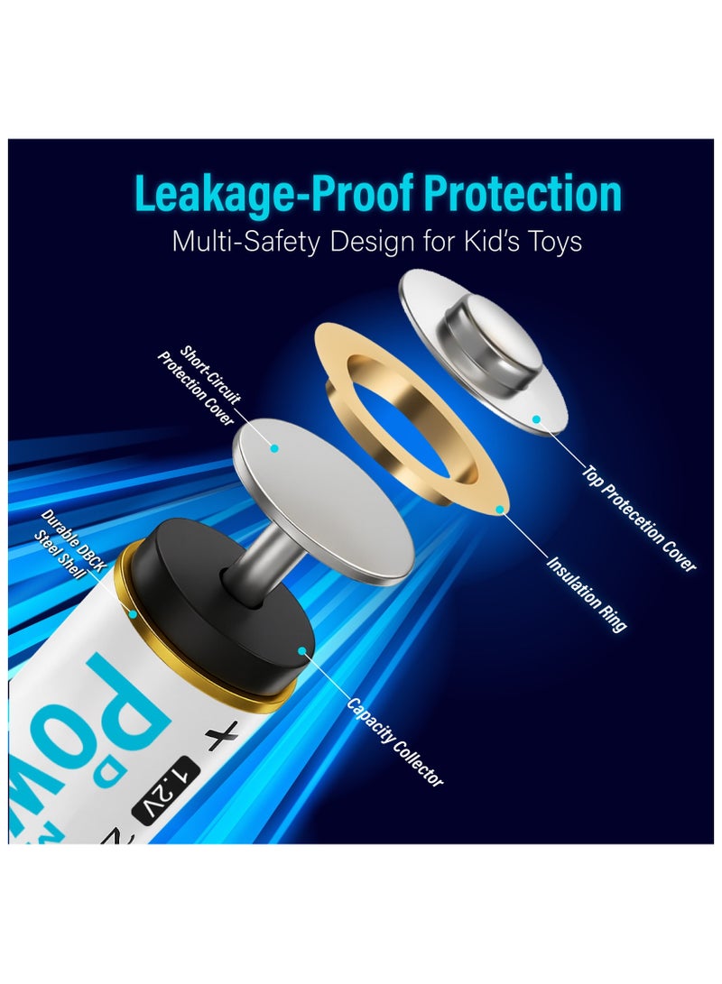 DMK Power 1BOX AA Rechargeable Battery 2800mAh 1.2V NiMH Low Self Discharge 40pcs for House hold devices, toys, remote, etc... - Image 2