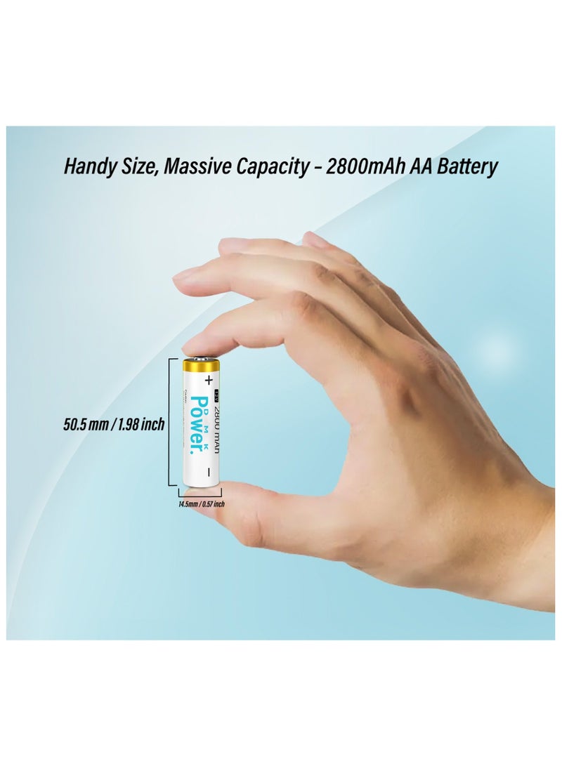 DMK Power 1BOX AA Rechargeable Battery 2800mAh 1.2V NiMH Low Self Discharge 40pcs for House hold devices, toys, remote, etc... - Image 3
