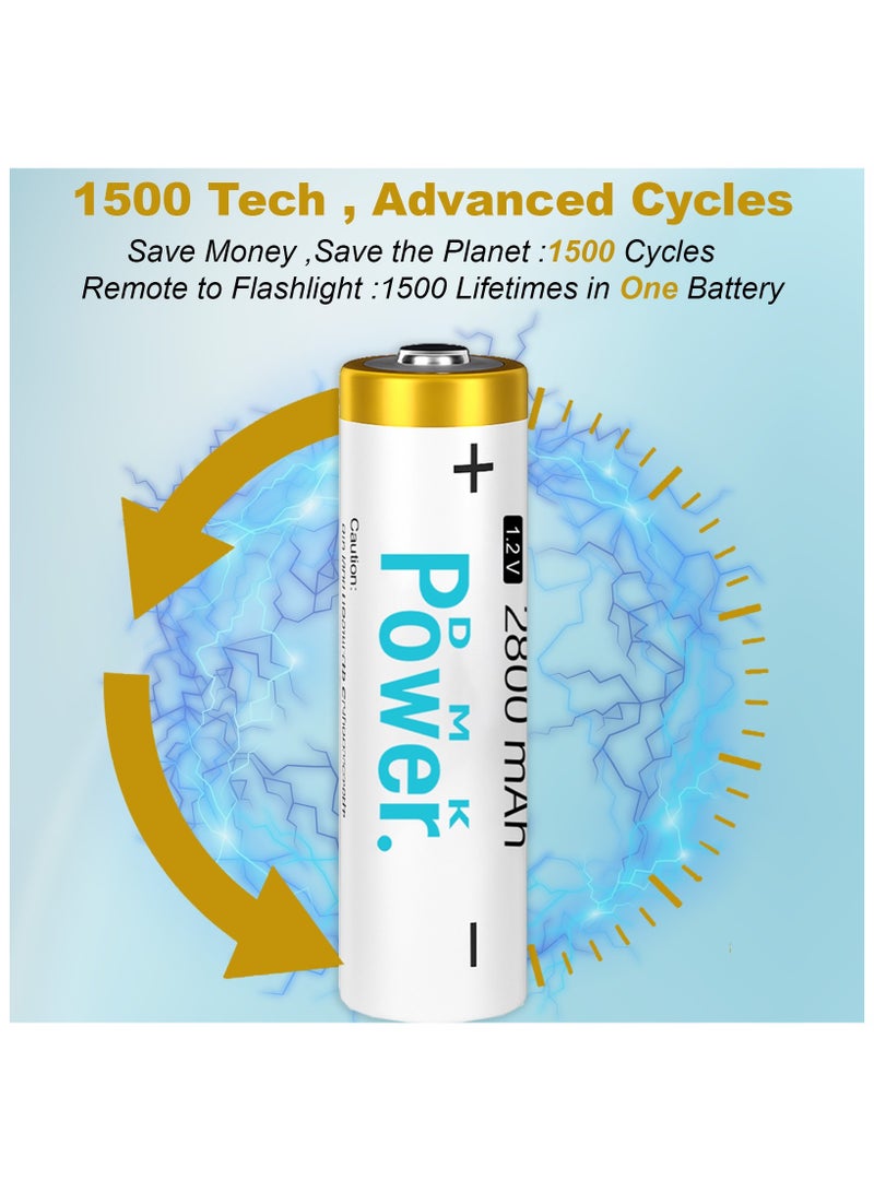 DMK Power 1BOX AA Rechargeable Battery 2800mAh 1.2V NiMH Low Self Discharge 40pcs for House hold devices, toys, remote, etc... - Image 4