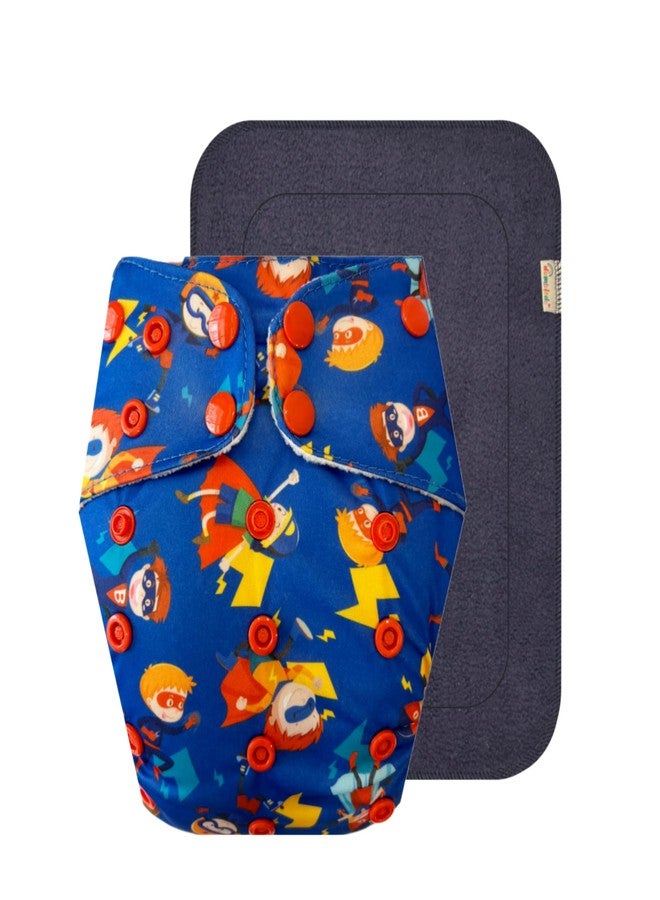 Dumbledo Premium Cloth Diaper with Black Insert (Pack of 1) | Snug Fit | Reusable & Washable | Quick Dry | Trusted by Moms | 3 Months - 3 Years | Unisex Baby - Image 1