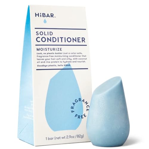HIBAR Conditioner Bar All Natural Hair Care Plastic Free Made with Eco Friendly Ingredients Travel Size Color Safe Solid Sustainable Bars Zero Waste Fragrance Free