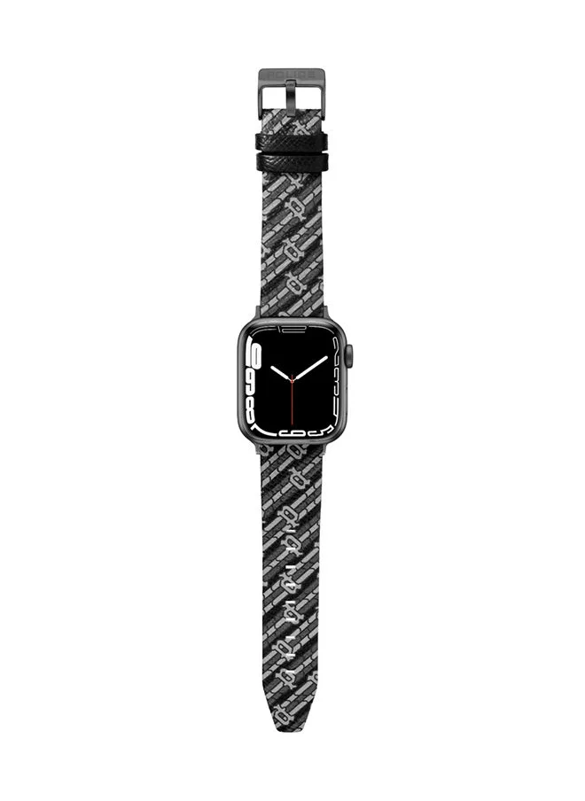 بوليس Mono Black Leather Watch Straps