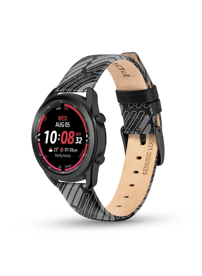 بوليس Mono Black Leather Watch Straps