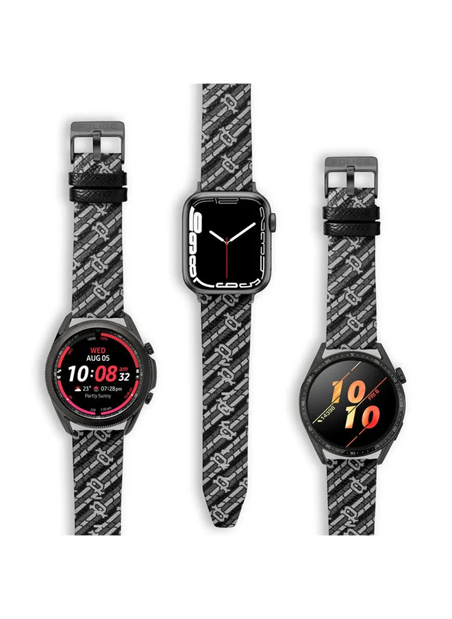 بوليس Mono Black Leather Watch Straps