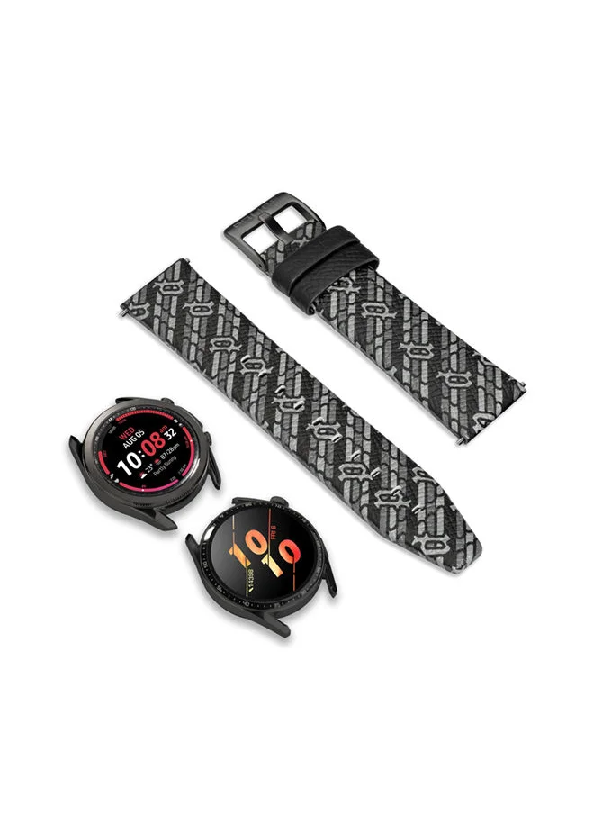بوليس Mono Black Leather Watch Straps