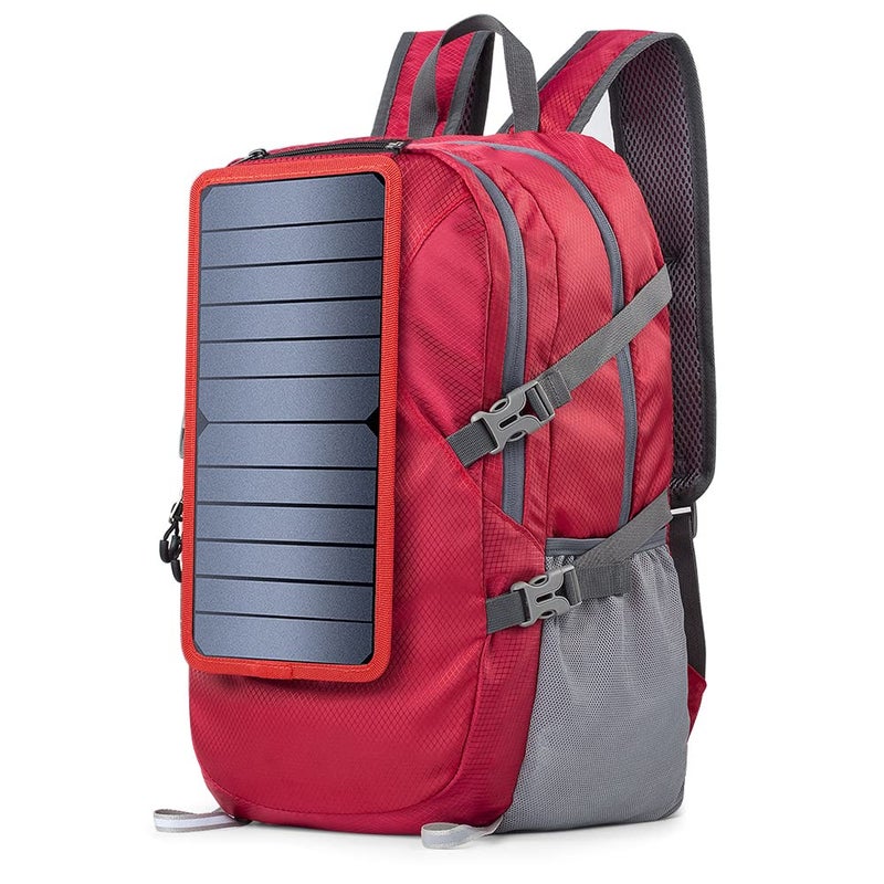 ECEEN Solar Backpack Travel Daypack Lightweight Packable with Solar Panel Charger for Phone Power Bank Outdoor Emergency Charger Camping Beach Essentials Gears - Image 1