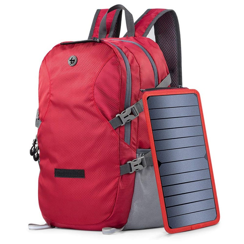 ECEEN Solar Backpack Travel Daypack Lightweight Packable with Solar Panel Charger for Phone Power Bank Outdoor Emergency Charger Camping Beach Essentials Gears - Image 2