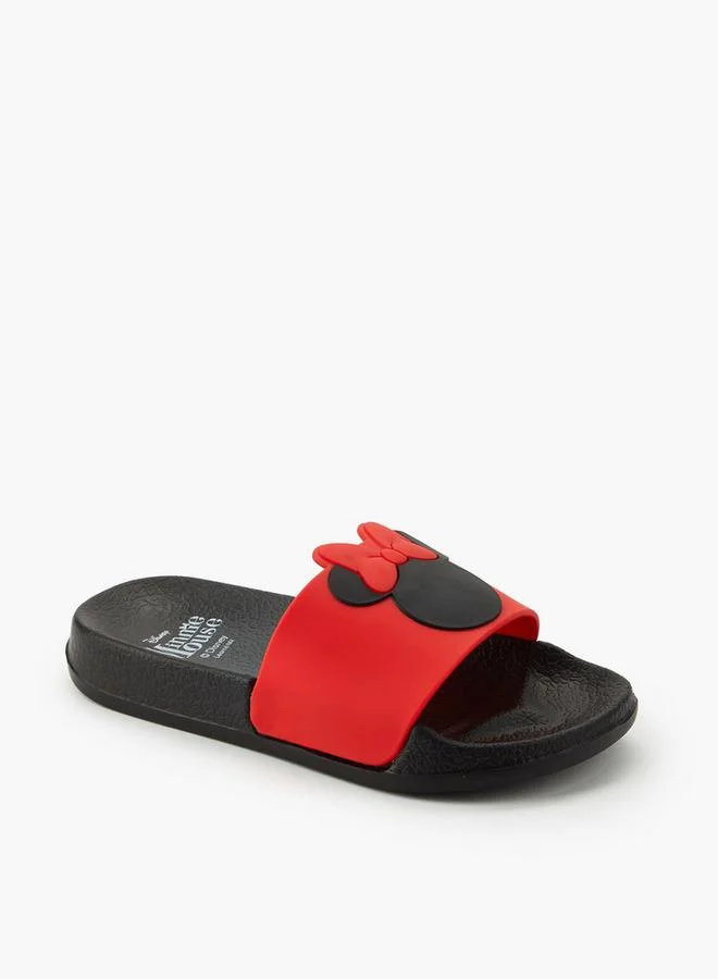 Disney Disney Girls Minnie Mouse Applique Slides