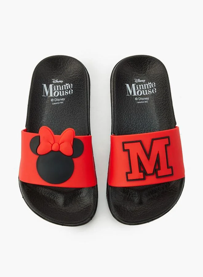Disney Disney Girls Minnie Mouse Applique Slides