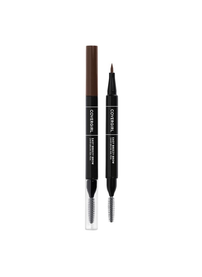 CoverGirl COVERGIRL - Easy Breezy Brow 24HR Brow Ink Pen™, dual applicator, ultra-precise felt-tip, spoolie comb, water-resistant, lightweight, 100% Cruelty-Free  - Image 1