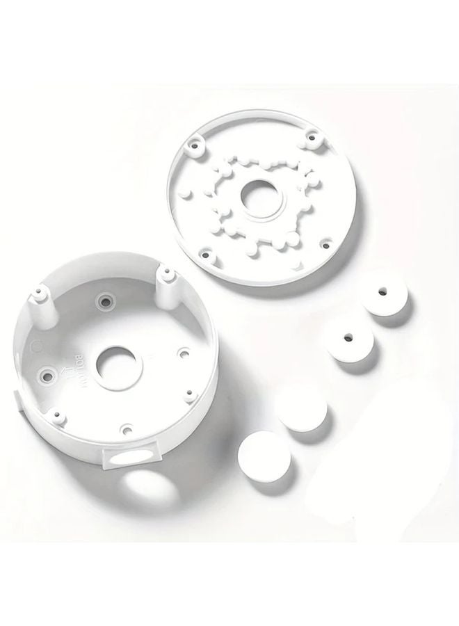 White Universal Aluminum Junction Box Mount Bracket For Bullet Security Camera Solar Panel - Image 4