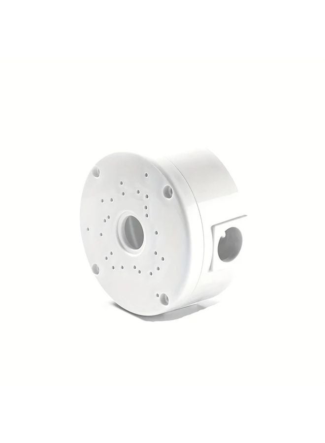 White Universal Aluminum Junction Box Mount Bracket For Bullet Security Camera Solar Panel - Image 1