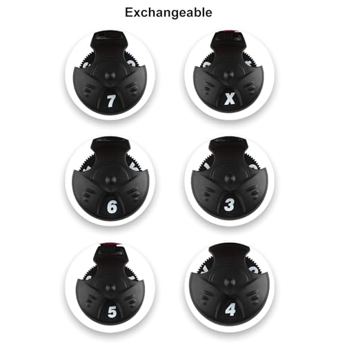 Andux 6pcs/Set Golf Club Head Covers Woods Drivers Fairway Hybrid Set Long Neck (3 Hybrid + 3 Woods) (Black/Grey) - Image 4