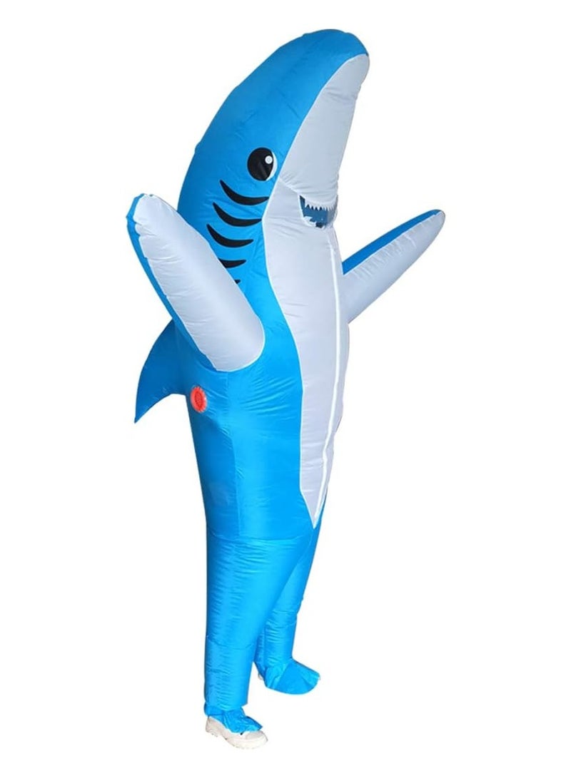 Adults Inflatable Halloween Costumes Blow Up Shark Costume for Halloween, Birthday Gift Cos Play Party - Image 1