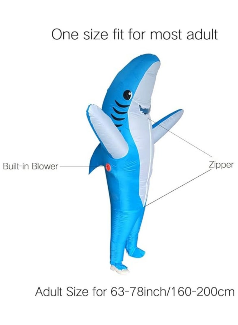 Adults Inflatable Halloween Costumes Blow Up Shark Costume for Halloween, Birthday Gift Cos Play Party - Image 2