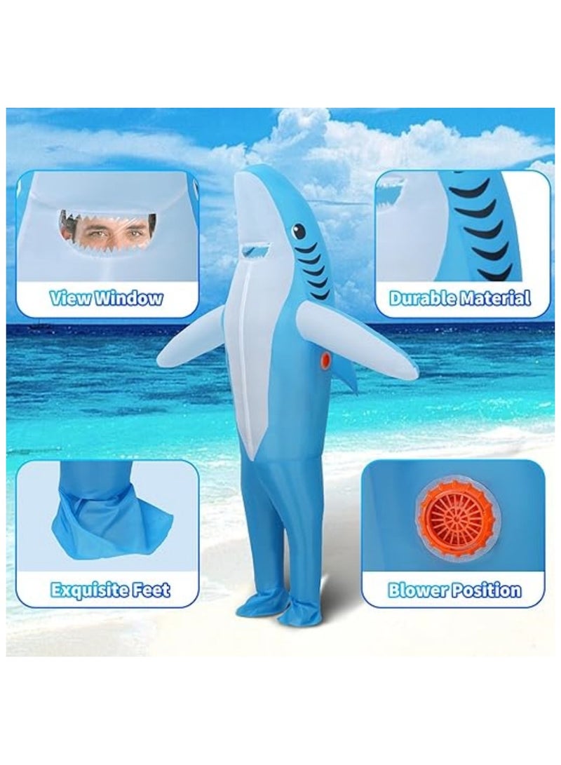 Adults Inflatable Halloween Costumes Blow Up Shark Costume for Halloween, Birthday Gift Cos Play Party - Image 4