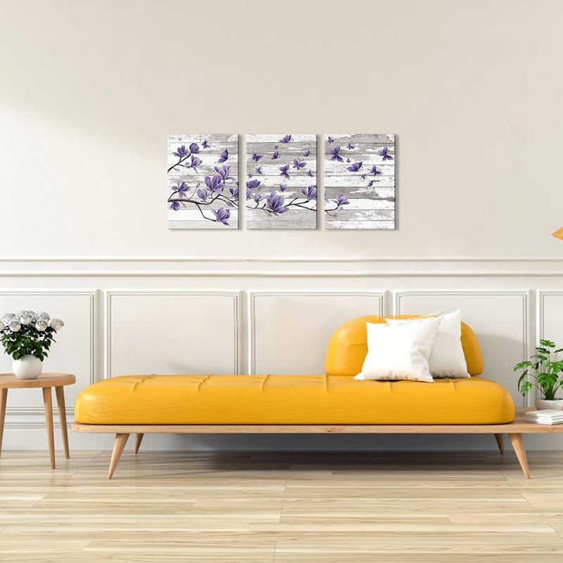 Kalormore Rustic Flower Canvas Wall Art - Image 3