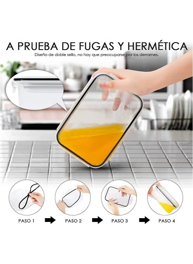 52PCS Food Storage Container with Lid, Meal Prep Container Set, Kitchen Storage, BPA Free,  Airtight Lunch Containers Lunch Boxes with Snap-Lock Lids, Microwave,Freezer ,Dishwasher Safe  Bento Container,Suitable for Storing Spices/Candy/Chocolate/Dates - Image 5