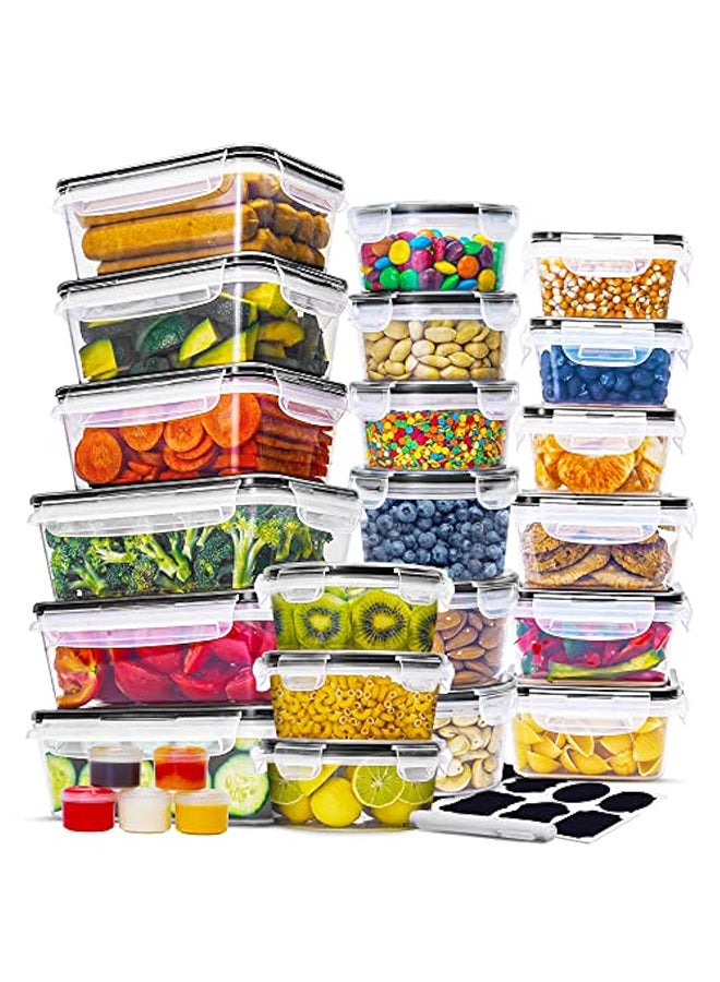 52PCS Food Storage Container with Lid, Meal Prep Container Set, Kitchen Storage, BPA Free,  Airtight Lunch Containers Lunch Boxes with Snap-Lock Lids, Microwave,Freezer ,Dishwasher Safe  Bento Container,Suitable for Storing Spices/Candy/Chocolate/Dates - Image 1