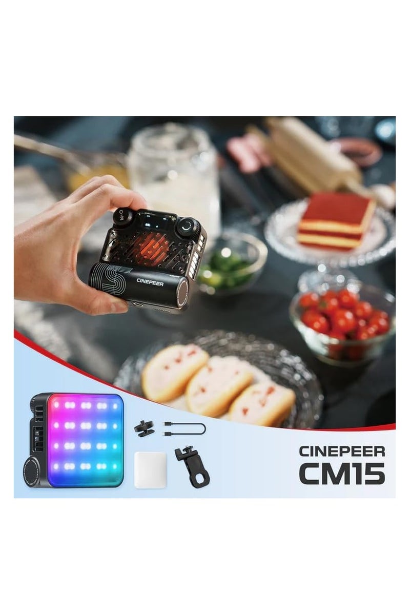 ZHIYUN CINEPEER CM15 LED Light - Compact, RGB 15W C040057G1 - Image 3