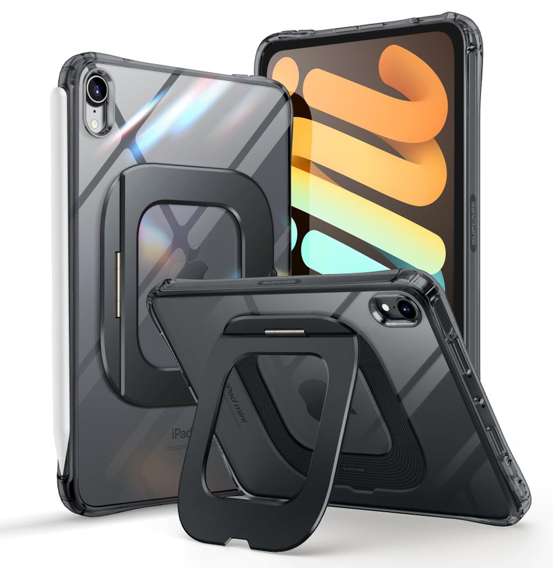 SUPCASE for iPad Mini 7 A17 Pro 2024 Case with Stand (Unicorn Beetle Prism), [Anti-Scratch] [Support Apple Pencil Charging] Slim Protective Clear Cover for iPad Mini 7th/6th Generation 8.3 Inch, Black - Image 1