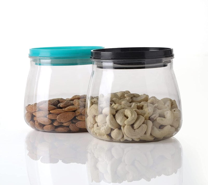 Dweezhet Matuki Shape Container Kitchen Airtight Container Jar Set Unbreakable Sturdy Multi Purpose Transparent Jar Capacity 900ml Set of 6pcs - Image 5