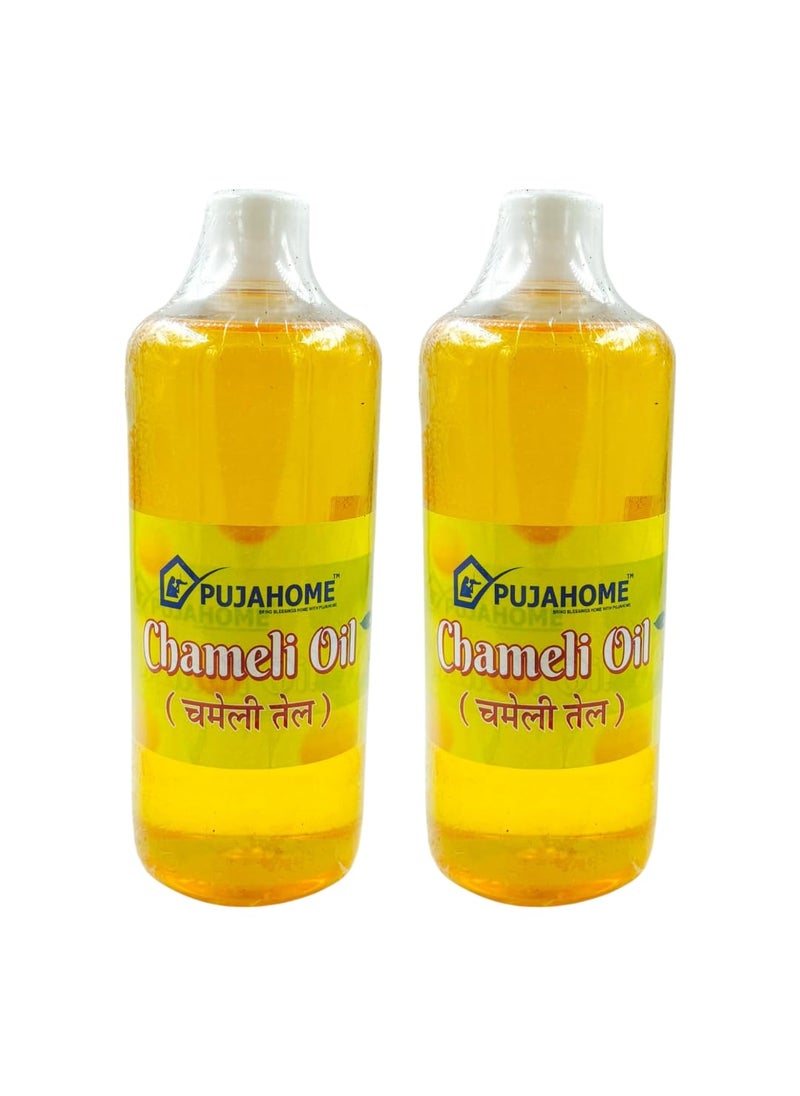 Pujahome Pujhome Chameli Oil for Hanuman Puja Pack of 2 500ml Each Jasmine Oil for Hanuman Ji Chola Puja All Pujas  - Image 1
