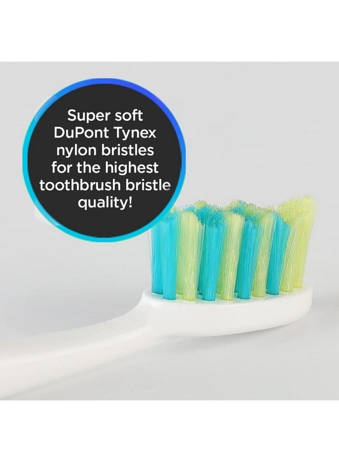 Voom Sonic Pro 7 Series Replacement Brush Heads Advanced Bristle Technology Soft Dupont Nylon Bristles Oral Care - White - Pack of 4 - Image 2