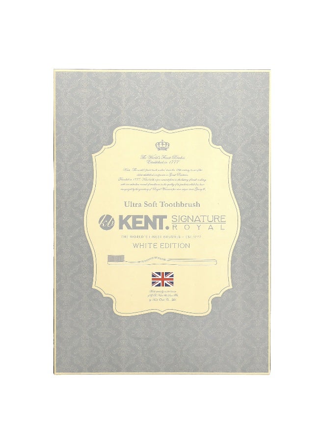 Kent, Signature Royal, White Edition, Ultra Soft Toothbrush, 5 Pack - Image 2