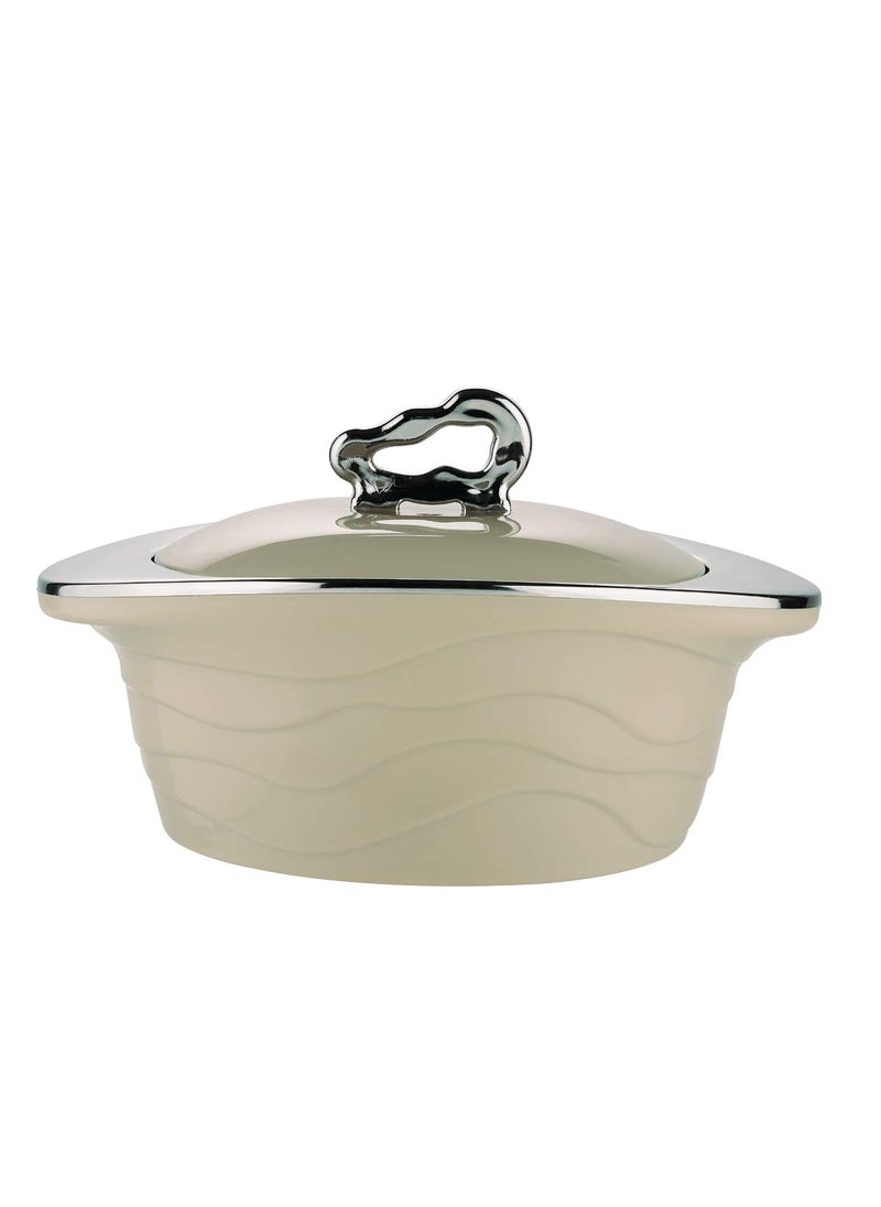 Trueware TRUEWARE Zinna Casserole 1500 Inner Steel Casserole 1500 ml Brown PU Insulated BPA free Odour Proof Food Grade Easy to Carry Easy to Store Ideal For Chapatti Roti Curd Maker Kitchen Storage Kitchen accesseroies Thermoware Hot Pot  - Image 1