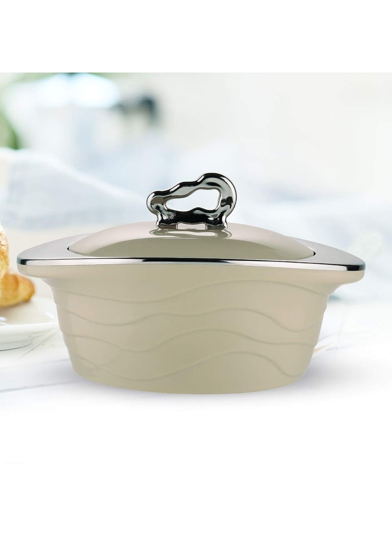 Trueware TRUEWARE Zinna Casserole 1500 Inner Steel Casserole 1500 ml Brown PU Insulated BPA free Odour Proof Food Grade Easy to Carry Easy to Store Ideal For Chapatti Roti Curd Maker Kitchen Storage Kitchen accesseroies Thermoware Hot Pot  - Image 2