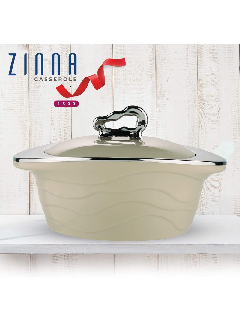 Trueware TRUEWARE Zinna Casserole 1500 Inner Steel Casserole 1500 ml Brown PU Insulated BPA free Odour Proof Food Grade Easy to Carry Easy to Store Ideal For Chapatti Roti Curd Maker Kitchen Storage Kitchen accesseroies Thermoware Hot Pot  - Image 3
