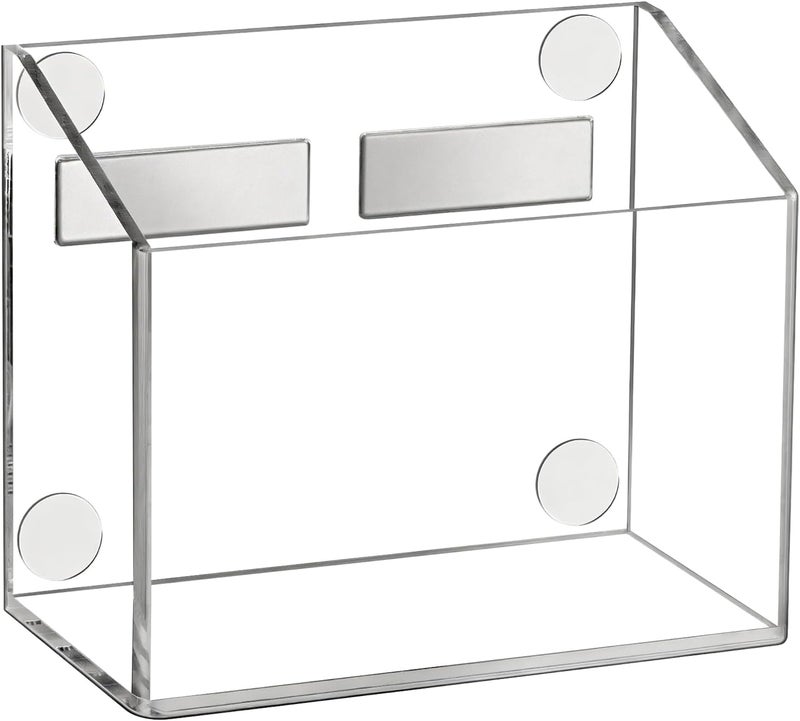 Simetufy Magnetic Glass Whiteboard Accessory Holder for Markers, Pens, Pencils - Fridge, Lockers, Whiteboards - Transparent, 1 Pack - Image 1