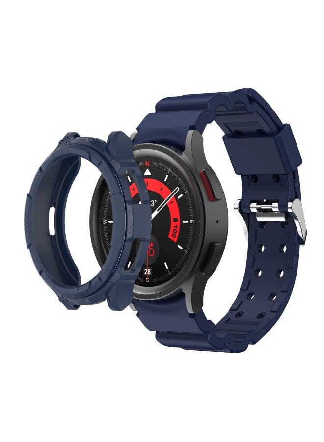 New For Samsung Watch Watch6classic Silicone Strap + Tpu Watch Case Bezel Armor Suit 