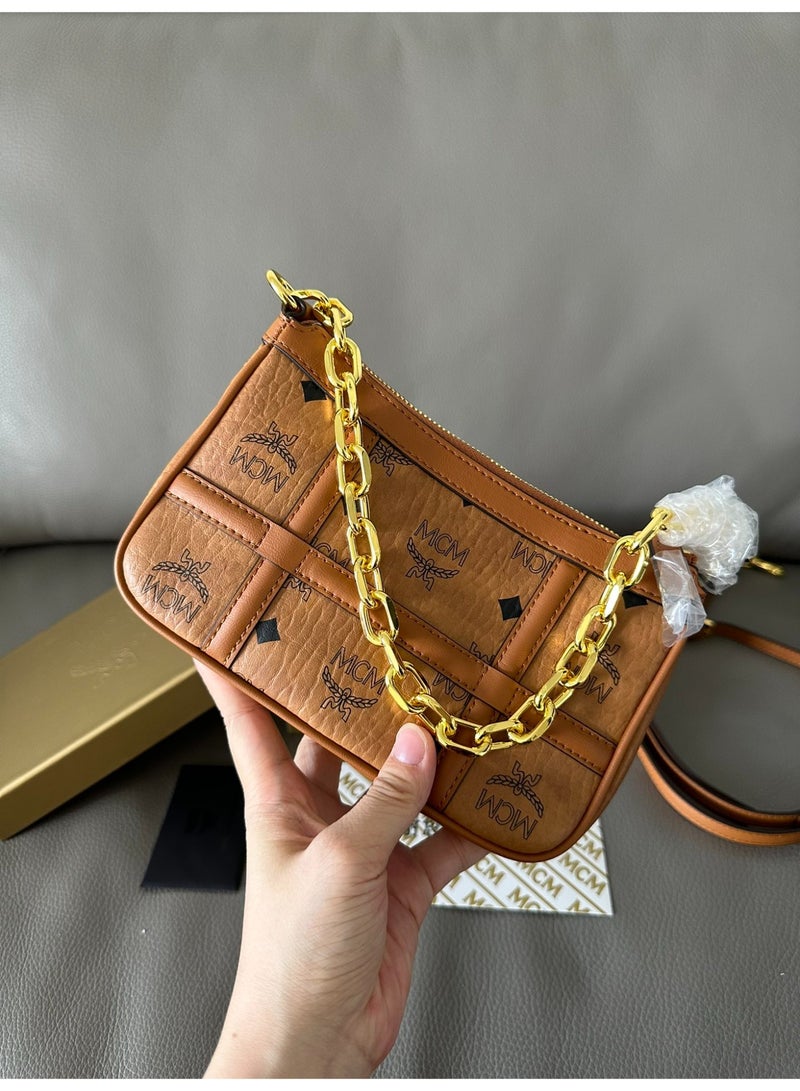 MCM Signature Box Bag - Chain Strap Shoulder & Top Handle Bag for Women - Image 1