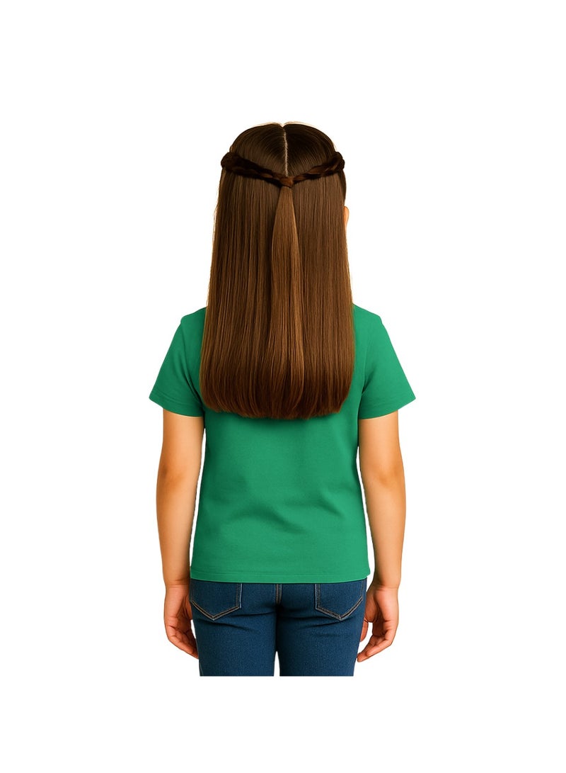 برينت شوب فور مي تي شيرت Printshop4me للأطفال برقبة دائرية للفتيات 170 جرامًا في المتر المربع من القطن الخالص الألوان الأساسية - Image 5