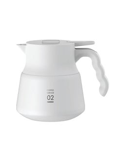 خادم V60 معزول من الستانلس ستيل بلس 600 مل, أبيض