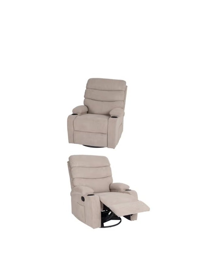 NZONE STORE Beige Rocking and Swivel Recliner Chair - Comfortable and Luxurious Design - Image 5