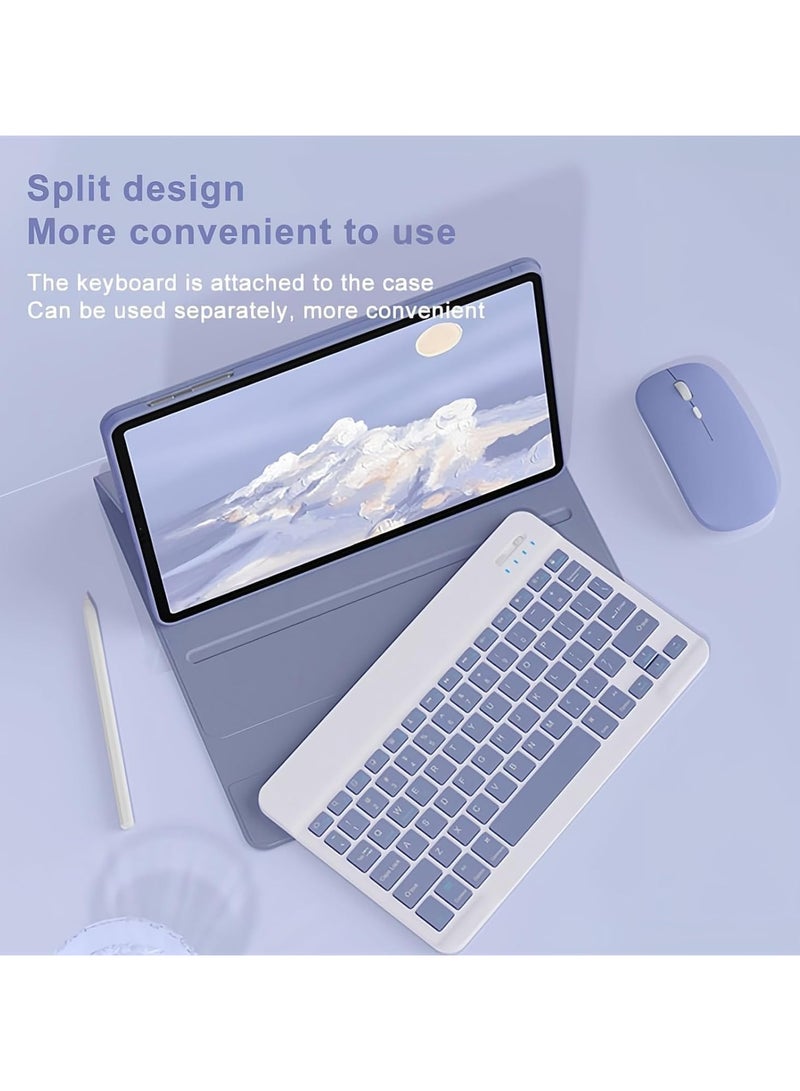 Arabic and English Keyboard Case Compatible with Xiaomi Redmi Pad 2 Pro 12.1-inch 2025 Model Slim protective case featuring a detachable wireless Bluetooth keyboard and mouse - Image 2