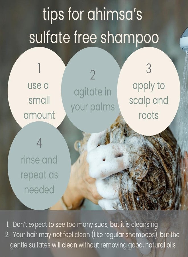Ahimsa Gentle Daily Shampoo | Sulfate & Paraben Free Vegan Natural Shampoo for Dry, Curly & Color Treated Hair | Cruelty Free, Apple & Oat Amino Acids - Image 3